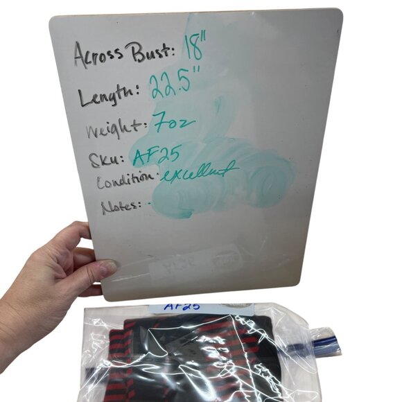 Misook Red Navy Striped Sleeveless Tank Top Size Medium Petite - Picture 9 of 9